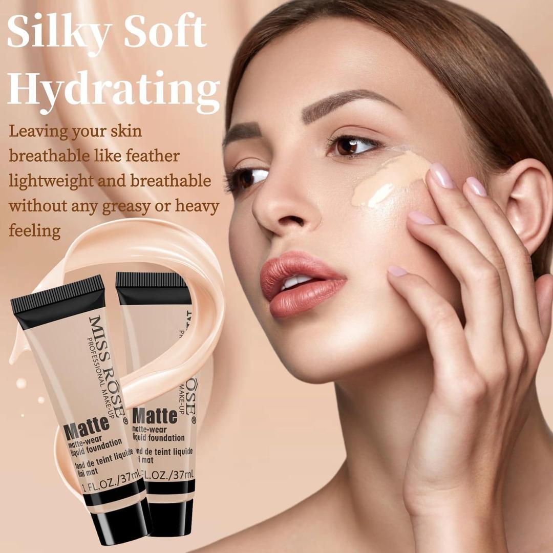 Miss Rose Matte Foundation – Silky Soft Hydrating Coverage