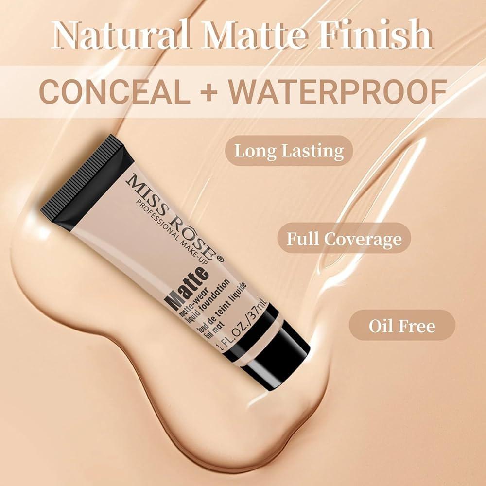 Miss Rose Matte Foundation – Silky Soft Hydrating Coverage
