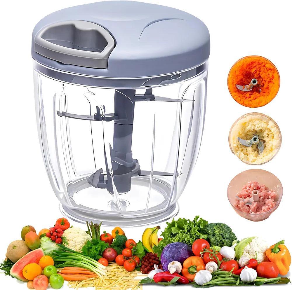 4-in-1 Manual Food Chopper & Vegetable Cutter