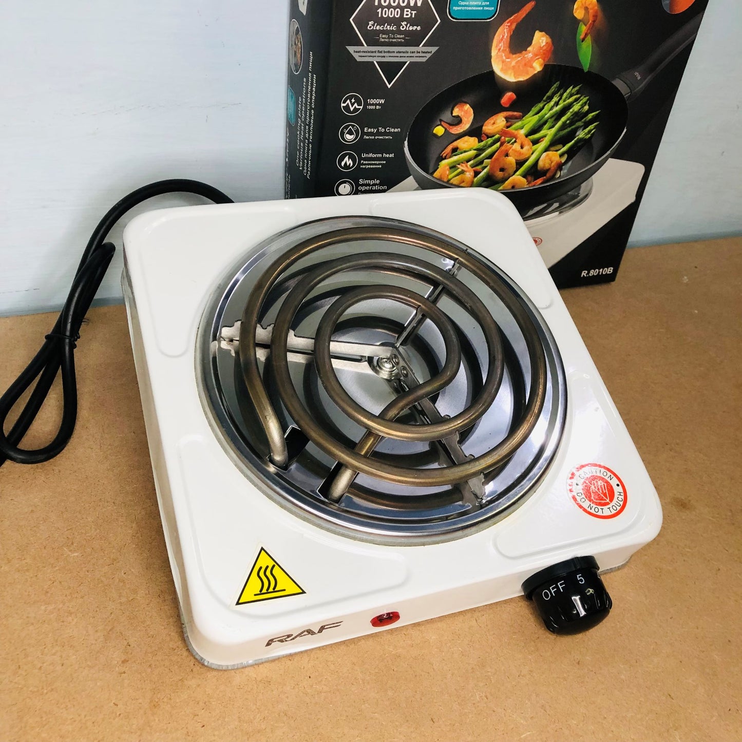 🔥 RAF 1000W Electric Hot Plate – Portable Single Burner Electric Stove for Cooking & Heating