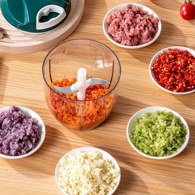 4-in-1 Manual Food Chopper & Vegetable Cutter
