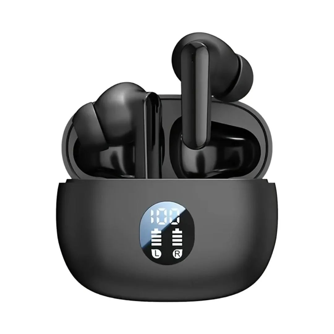 Wireless Bluetooth Earbuds with LED Display & Charging Case – In-Ear Noise Isolating Earphones