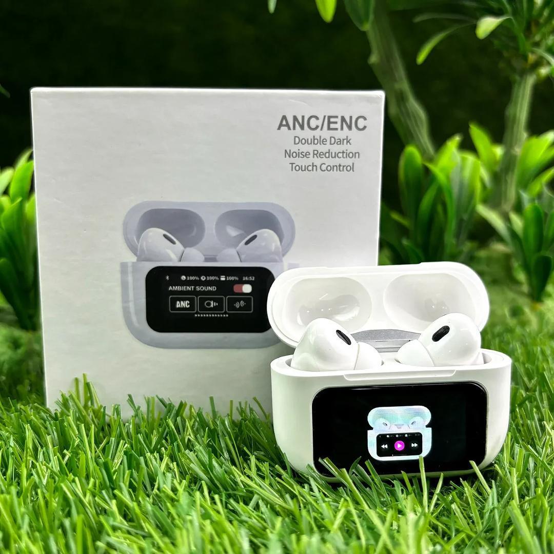 🎧 Smart Touch Screen Bluetooth Earbuds with ANC Noise Cancellation & LED Display